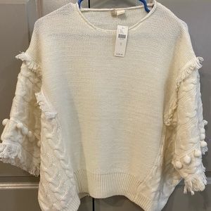 Anthropologie Cable Knit Wool Sweater